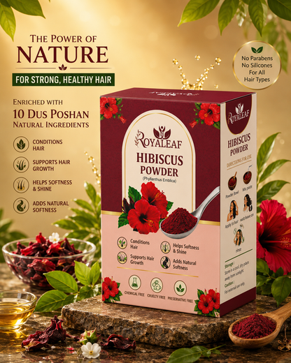 Royaleaf Natural 100% Pure Bhringraj Powder for Hair Growth & DIY Packs for Strong Shiny Hair (100g)