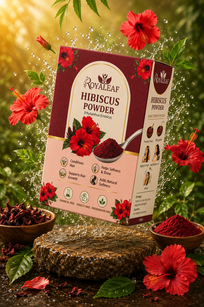 Royaleaf Natural 100% Pure Bhringraj Powder for Hair Growth & DIY Packs for Strong Shiny Hair (100g)