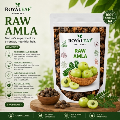 Royaleaf Dry Amla Raw for Hair, Dried Amla Candy for Hair Growth 200gm Dry Amala, Pachak Awala, Sukha Awla