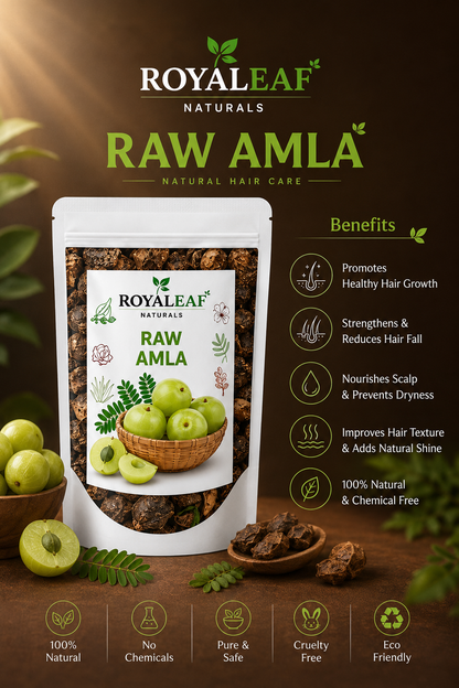 Royaleaf Dry Amla Raw for Hair, Dried Amla Candy for Hair Growth 200gm Dry Amala, Pachak Awala, Sukha Awla