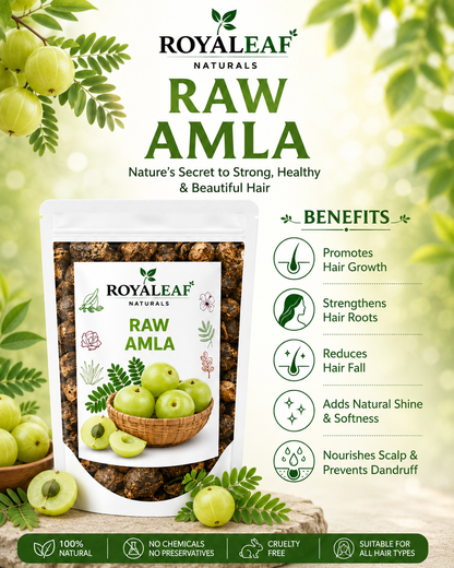 Royaleaf Dry Amla Raw for Hair, Dried Amla Candy for Hair Growth 200gm Dry Amala, Pachak Awala, Sukha Awla