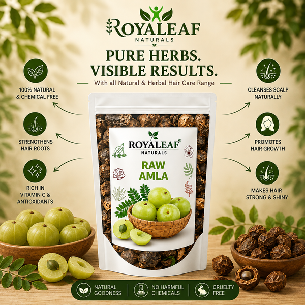 Royaleaf Dry Amla Raw for Hair, Dried Amla Candy for Hair Growth 200gm Dry Amala, Pachak Awala, Sukha Awla